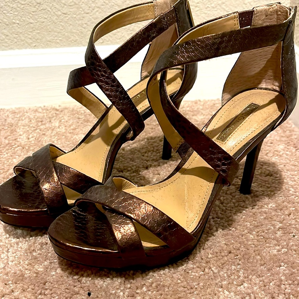 Bcbg generation bronze heels